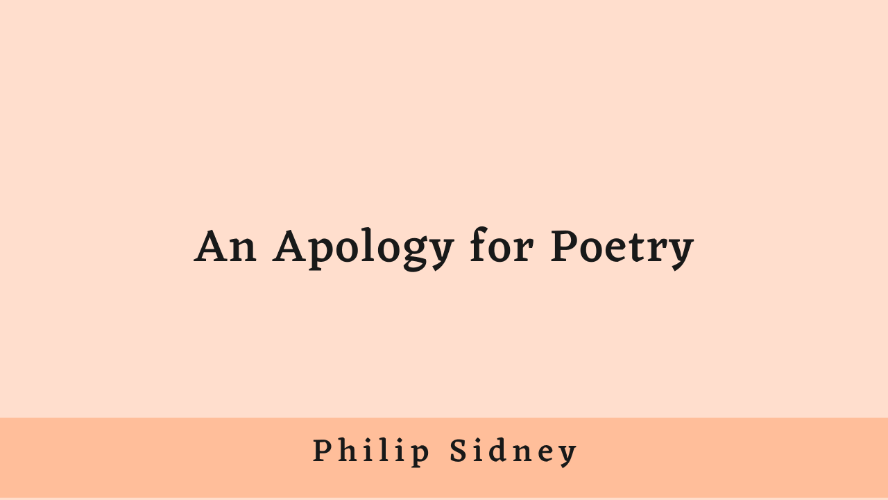 An Apology for Poetry