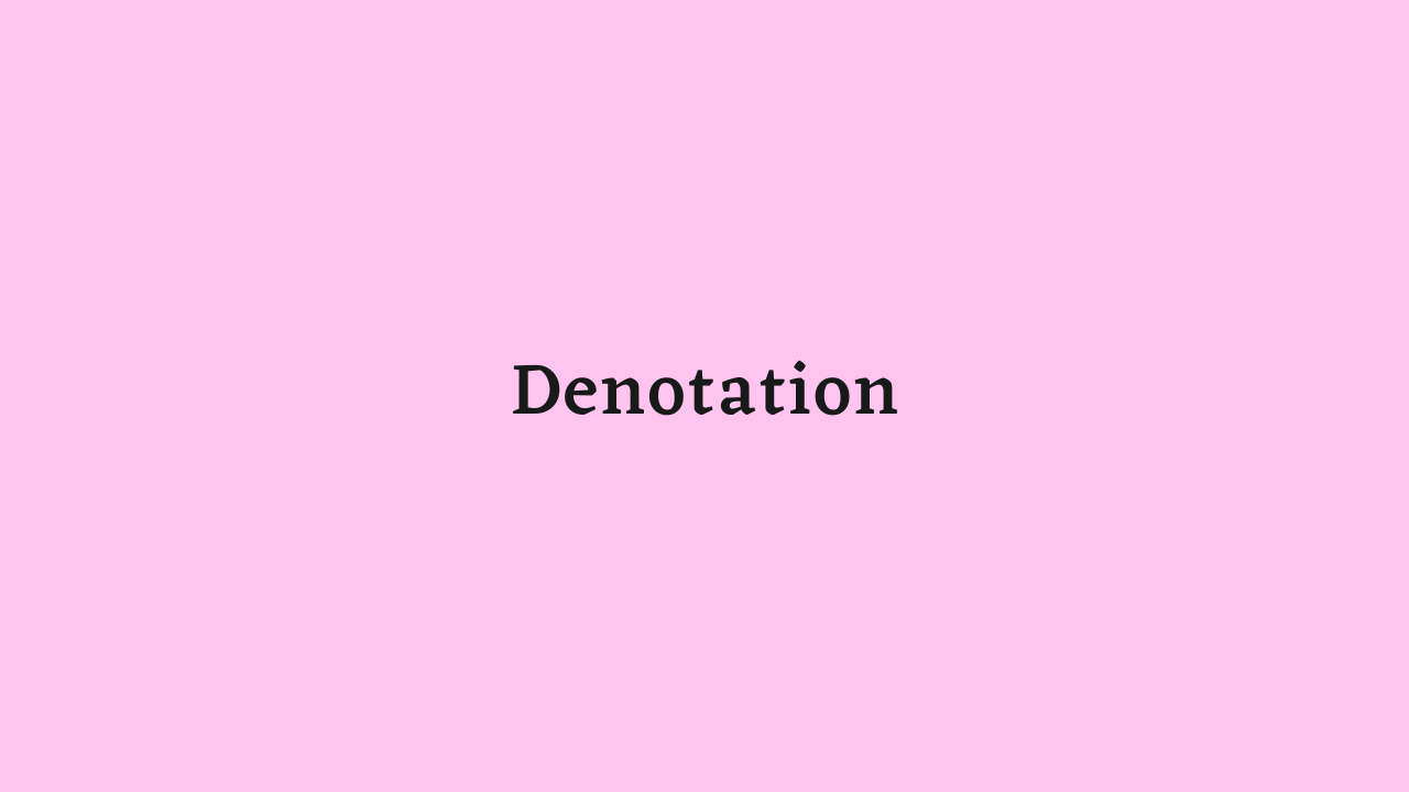 Denotation