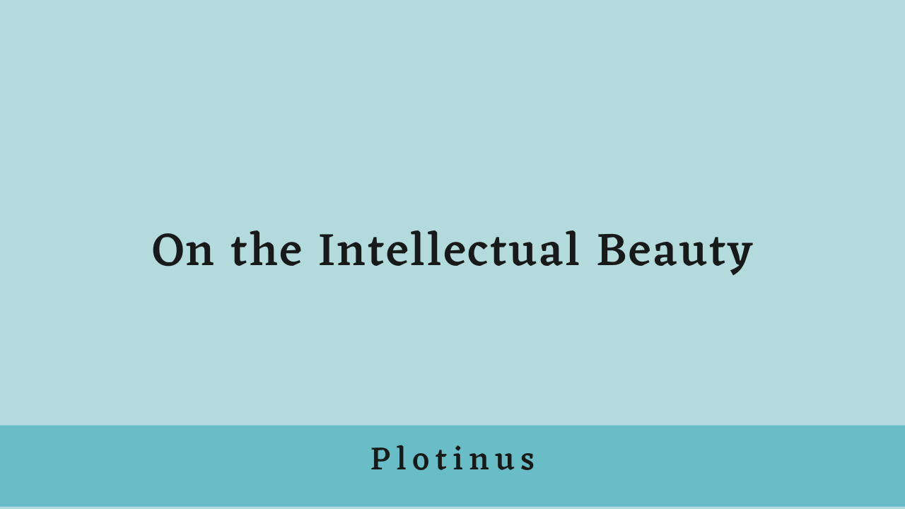 On the Intellectual Beauty