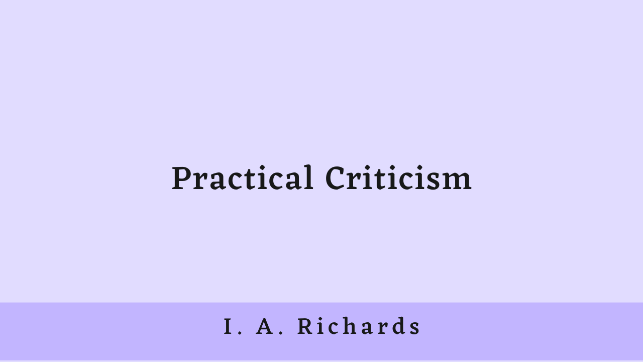 Practical Criticism