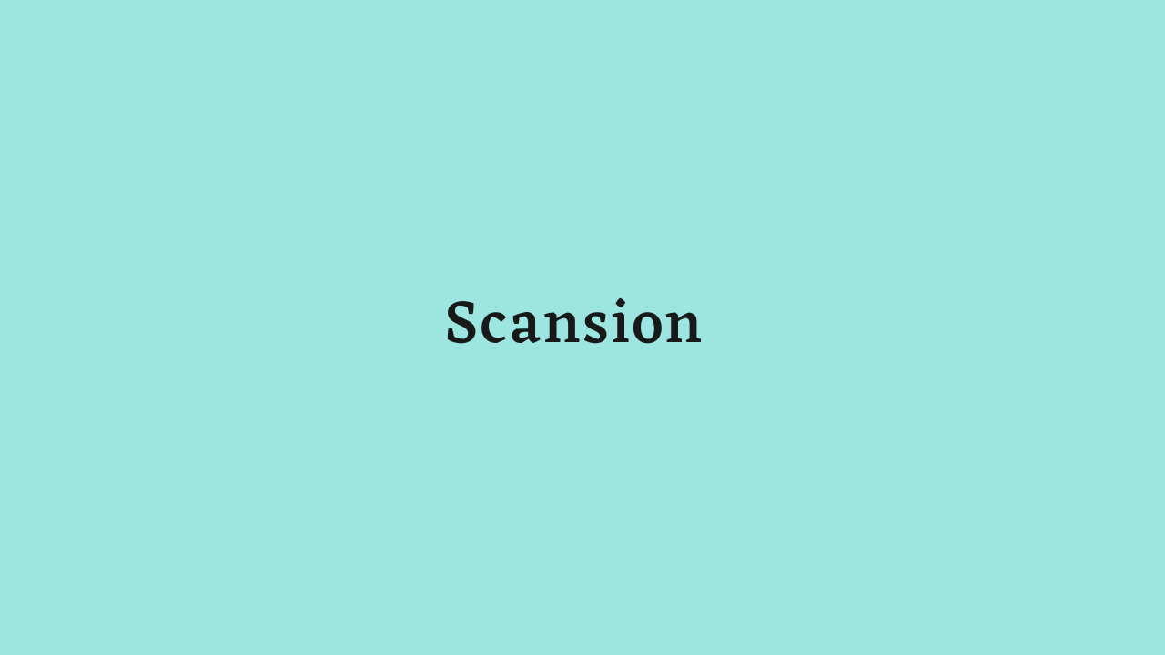 Scansion