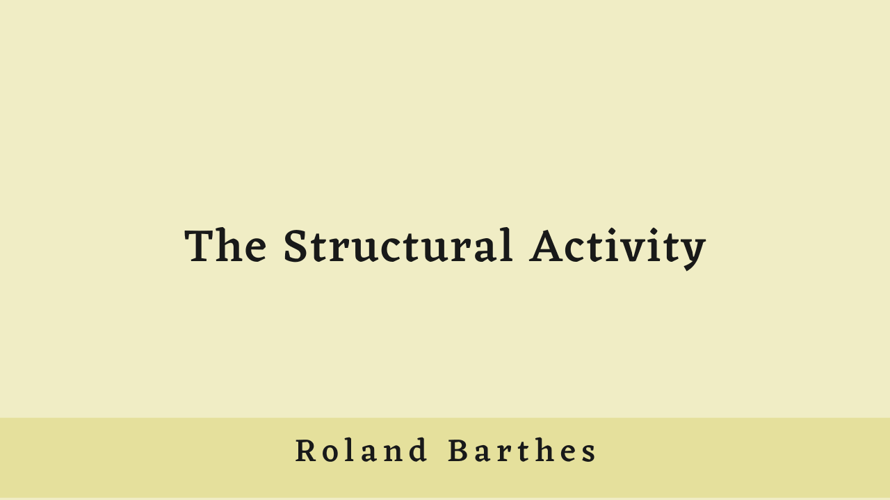 The Structural Activity